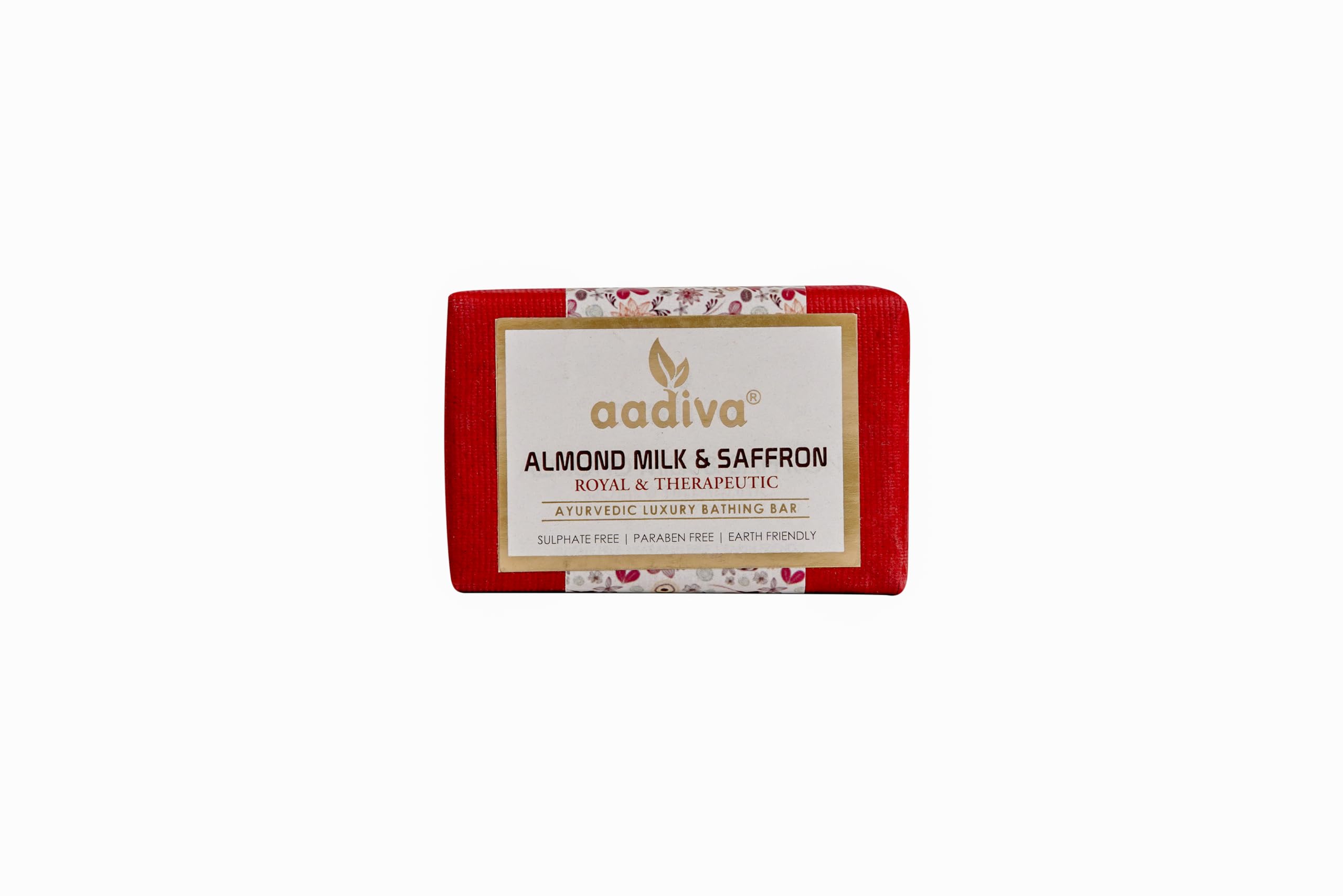 **Aadiva Almond Milk & Saffron Ayurvedic Handmade Soap Bar – 100g, Sulfate-Free, Paraben-Free – Natural Skincare for Dry & Sensitive Skin – Perfect for Daily Bathing & Relaxation**