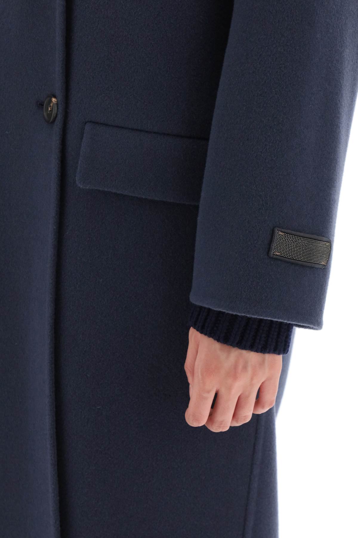 Brunello Cucinelli Wool & Cashmere Double Breasted Coat for Men - Elegant Winter Overcoat for Business & Formal Occasions