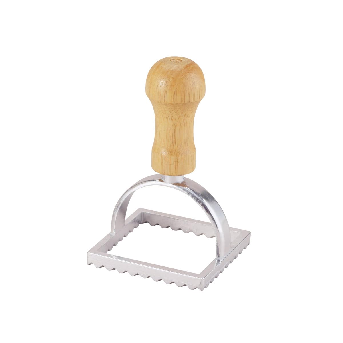 Fantes Ravioli Maker Stamp Set - 2.75-Inch Square Pasta Cutter with Wooden Handle & Fluted Edge | Authentic Italian Market Original Since 1906 | Perfect for Homemade Pasta, Dumplings & Italian Cooking