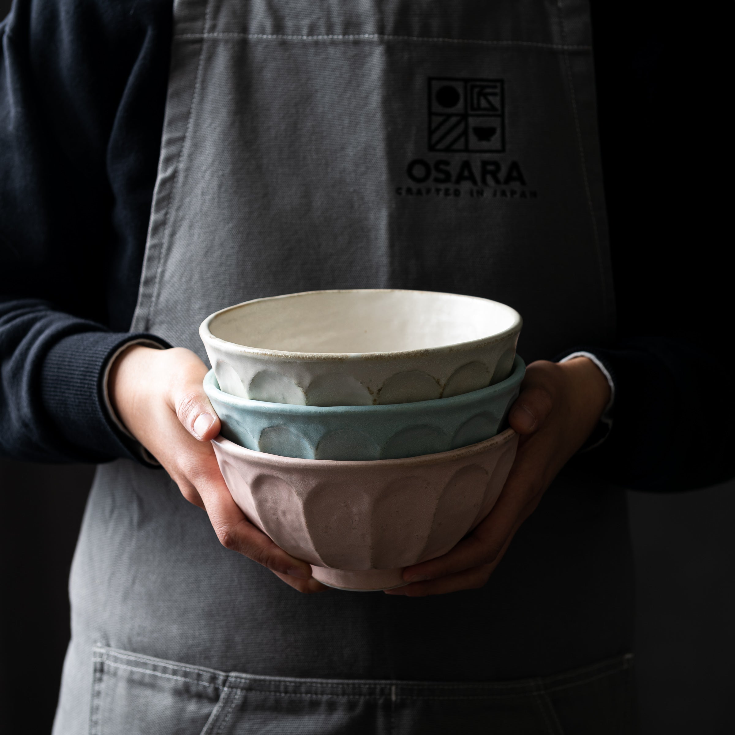 Rinka Donburi Bowl - Japanese Rice Bowl Set of 3, Microwave & Dishwasher Safe - Perfect for Sushi, Ramen, Bibimbap & Asian Cuisine