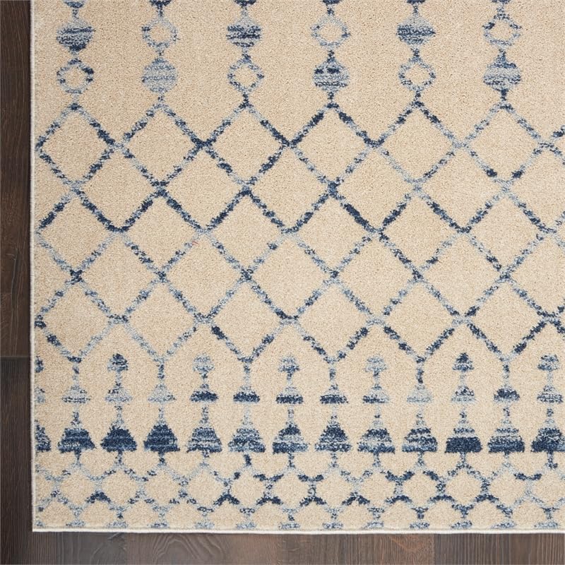 Nourison Royal Moroccan Farmhouse Beige Blue 2'3