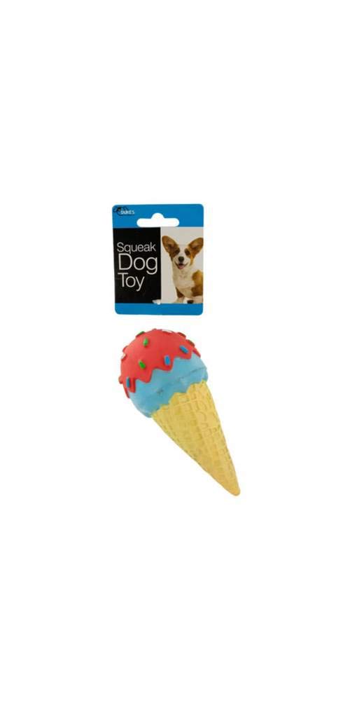 Durable Squeaky Ice Cream Cone Dog Toy for Small & Large Dogs - Fun Chew Toy for Playtime, Training & Interactive Games