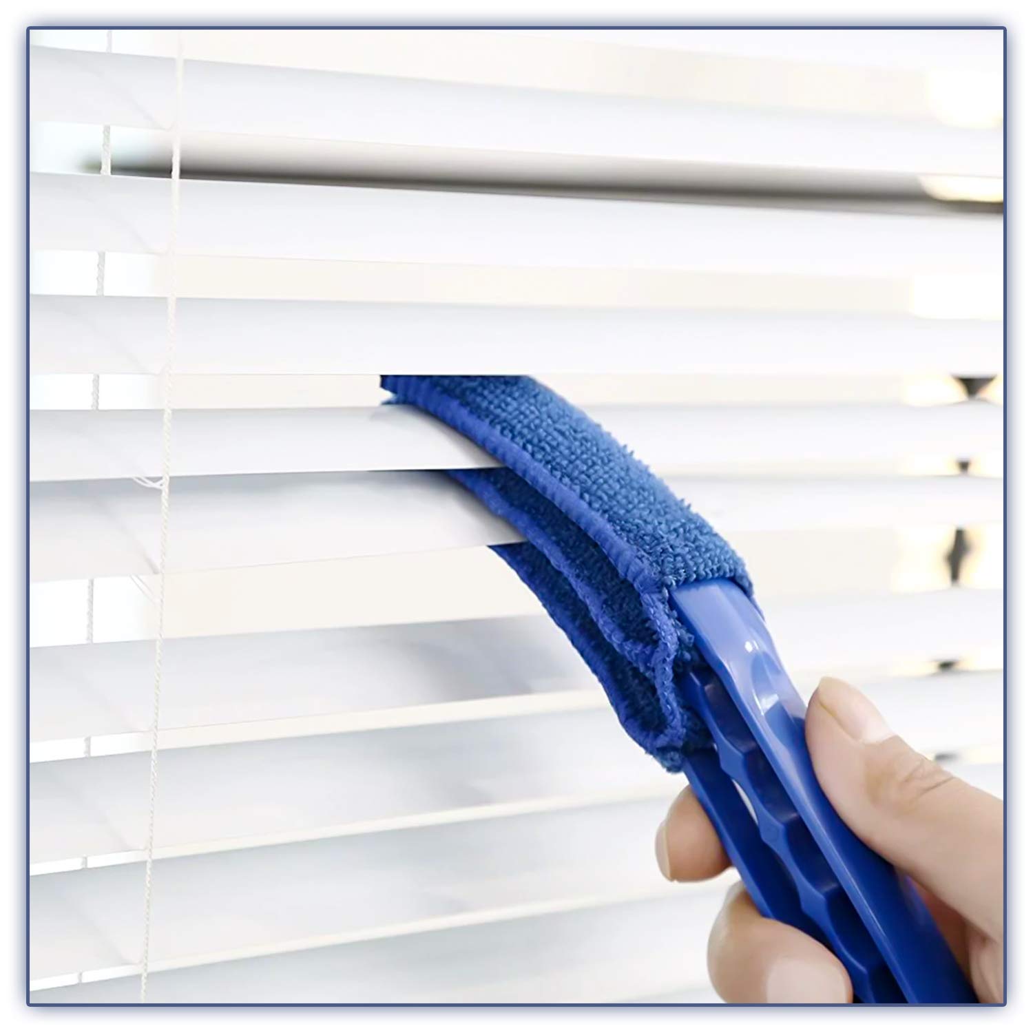2 Pack Window Blind Cleaner Duster Tool with 12 Microfiber Sleeves - Easy Cleaning for Blinds, Shutters, AC Vents & Home Dusting - Perfect for Venetian Blinds, Jalousie Shutters & HVAC Maintenance
