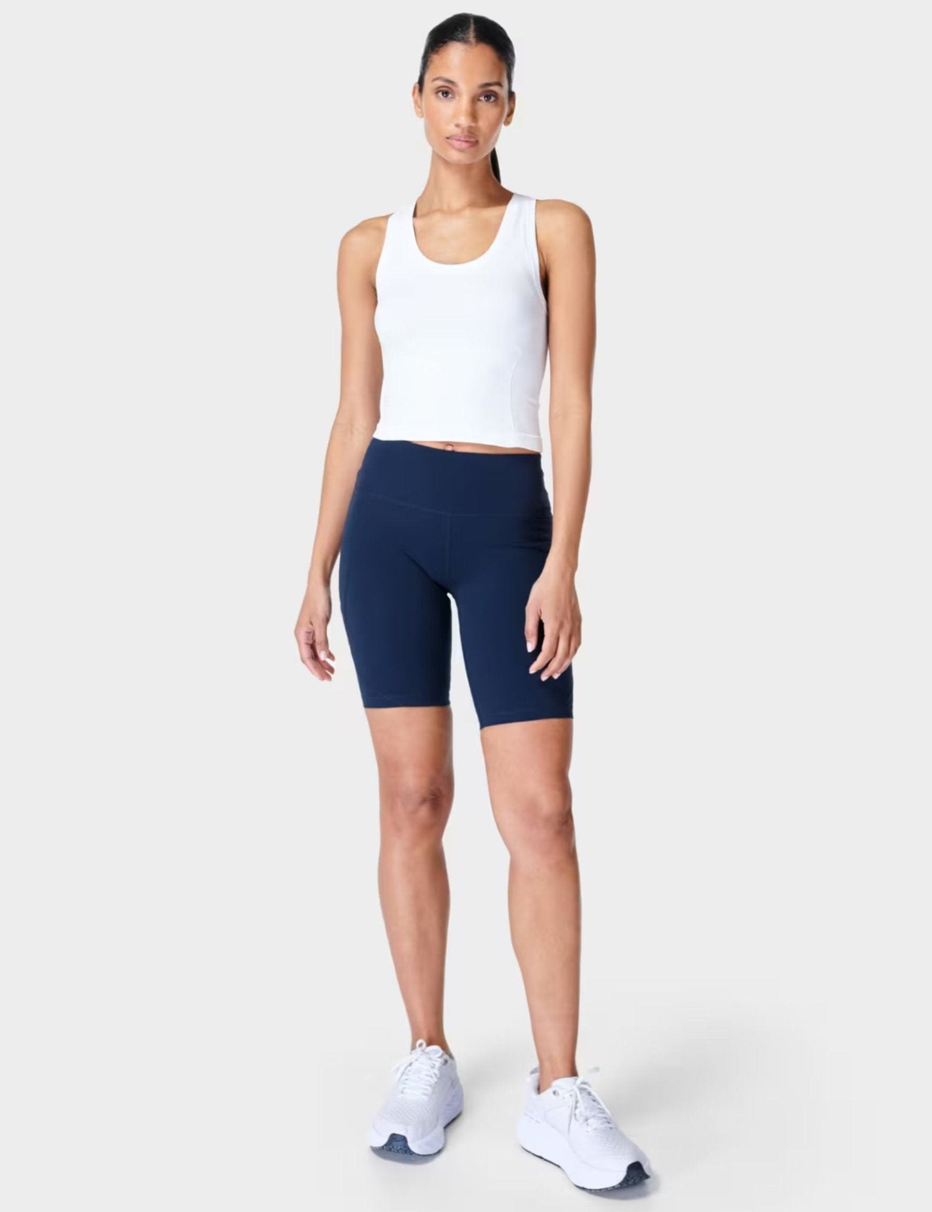 Seamless Gym Vest for Women - Breathable Workout Top for Running, Yoga & Fitness - White