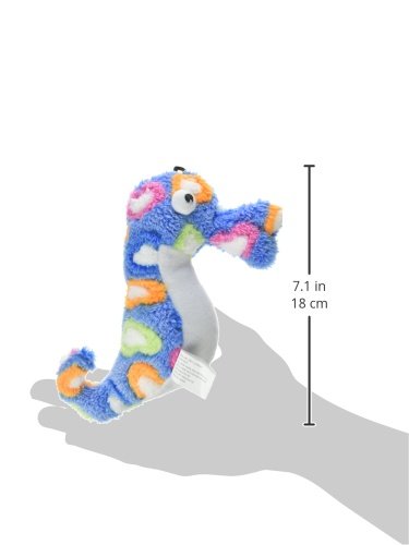 Zanies Sea Charmer Dog Chew Toy - Blue Sea Horse Plush for Small & Medium Dogs (7 Inch) - Perfect for Playtime, Training & Teething Puppies