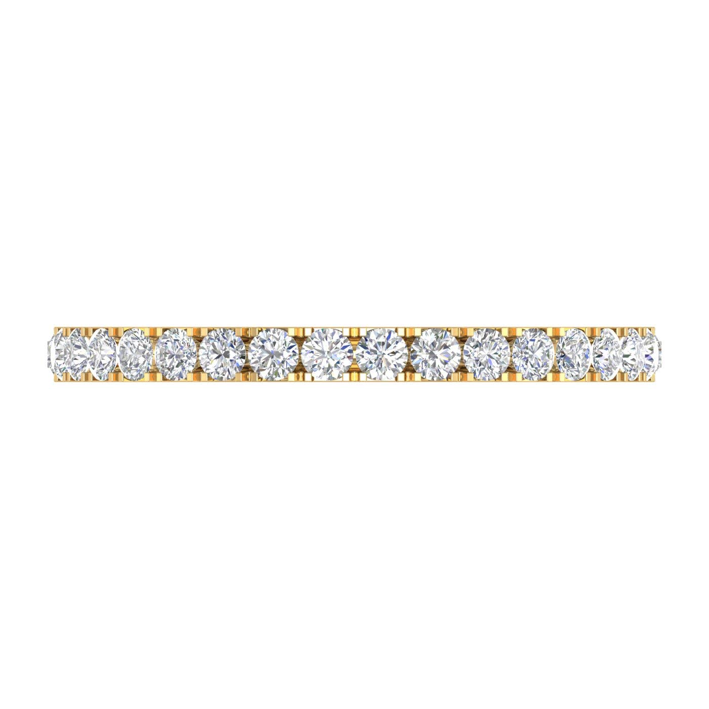 1/2 Carat Diamond 3/4 Eternity Wedding Band Ring in 14K Gold for Women - Sparkling Bridal Jewelry for Engagement, Anniversary & Special Occasions