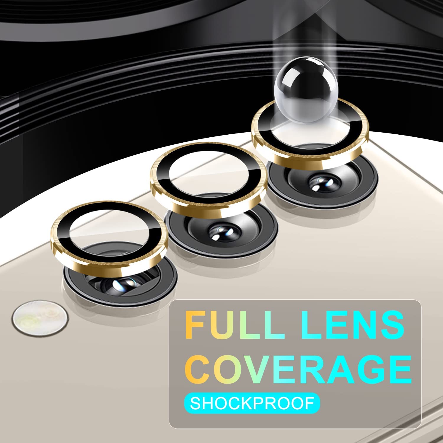 Samsung Galaxy Z Fold 4 5G Camera Lens Protector - Ultra Clear Scratch-Resistant Screen Protector with Gold Case Tray | Perfect for Outdoor Photography & Daily Protection