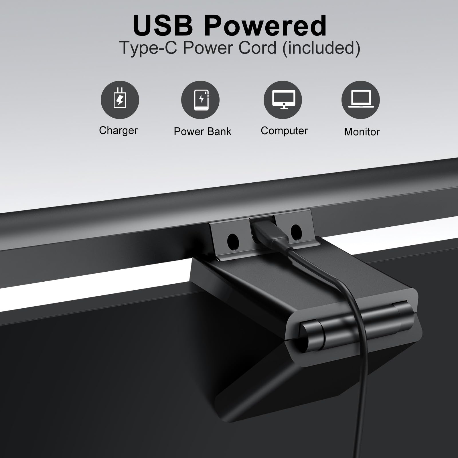 Eye-Care Monitor Light Bar with Remote Control - Dimmable LED Computer Screen Lamp for Home Office & Gaming Setup | Reduces Glare & Protects Vision for Long Work Sessions