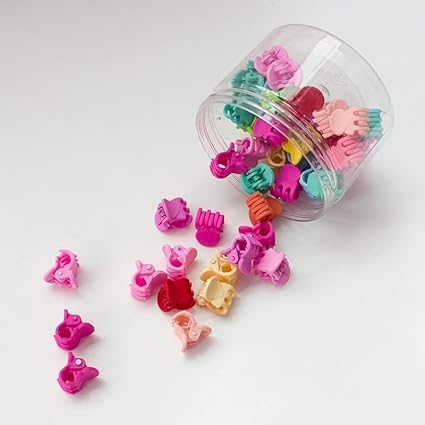 SP Mini Hair Claw Clips for Kids & Girls - 30pcs No Slip Strong Hold Hair Clips (5 Colors) | Perfect for School, Sports, and Everyday Hairstyles