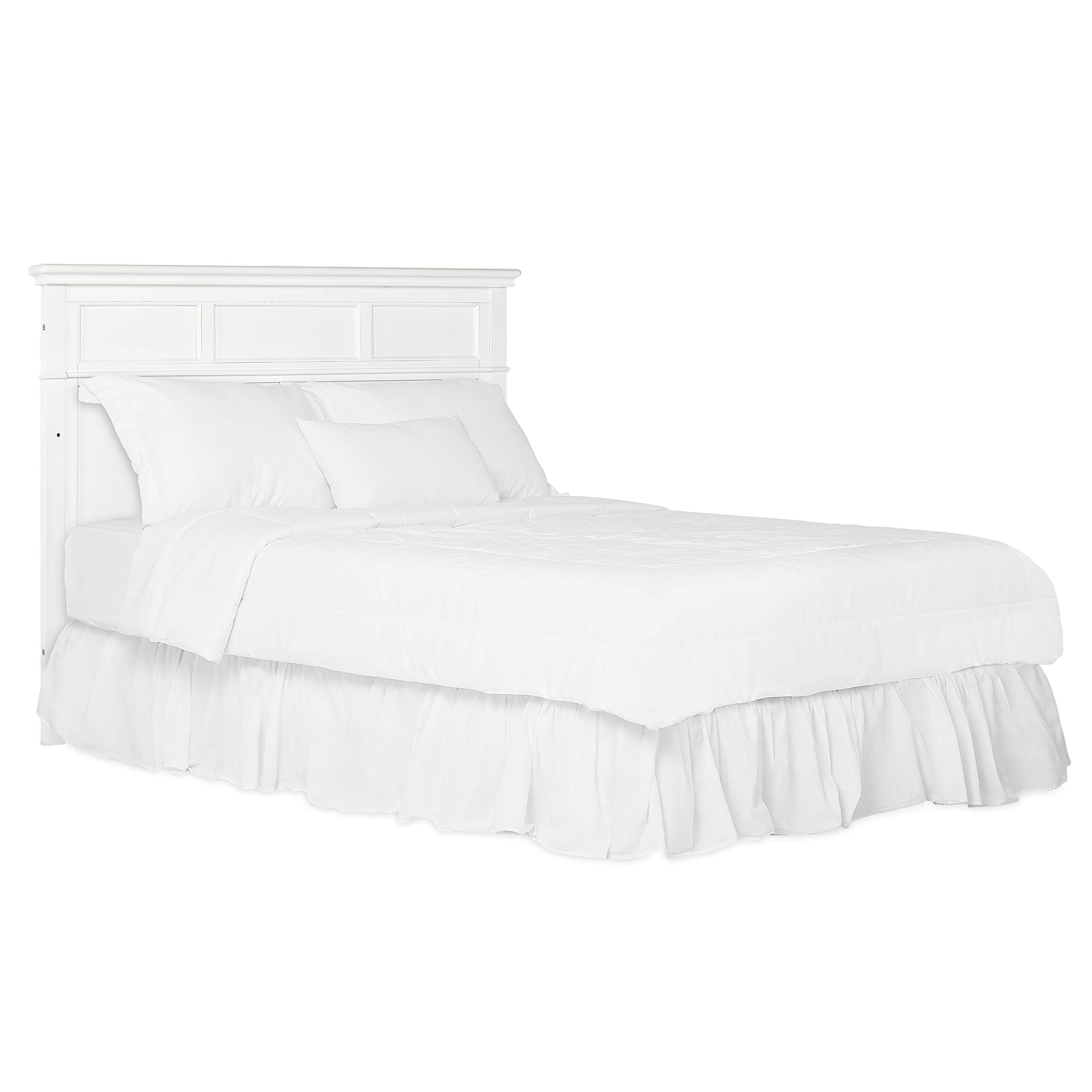 Dream On Me Dover 4-in-1 Convertible Crib in White - Adjustable Mattress Heights, Stationary Side Rails, Solid Wood Nursery Furniture for Baby's Bedroom | Safe & Stylish Baby Crib for Newborn to Toddler Transition