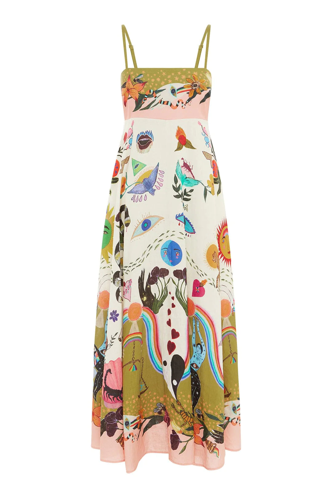 EVERGREEN SUNDRESS Women's Floral Summer Dress - Lightweight Casual Maxi Dress for Beach, Vacation & Outdoor Activities