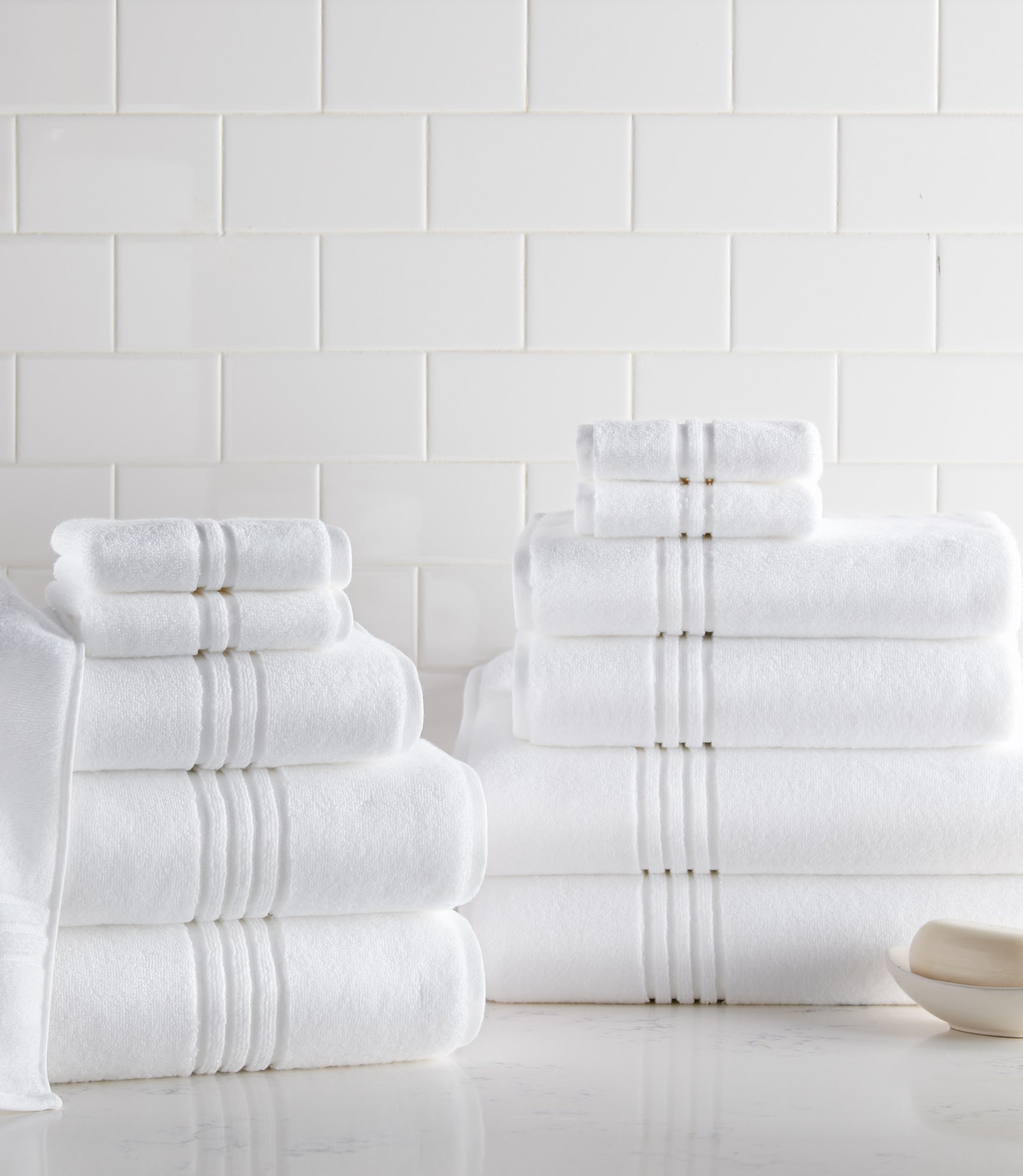 Luxury Chelsea Plush Bath Towel Set - Super Soft & Absorbent Cotton Towels for Spa, Bathroom & Pool - 6-Piece Quick Dry Towels for Home & Hotel Use