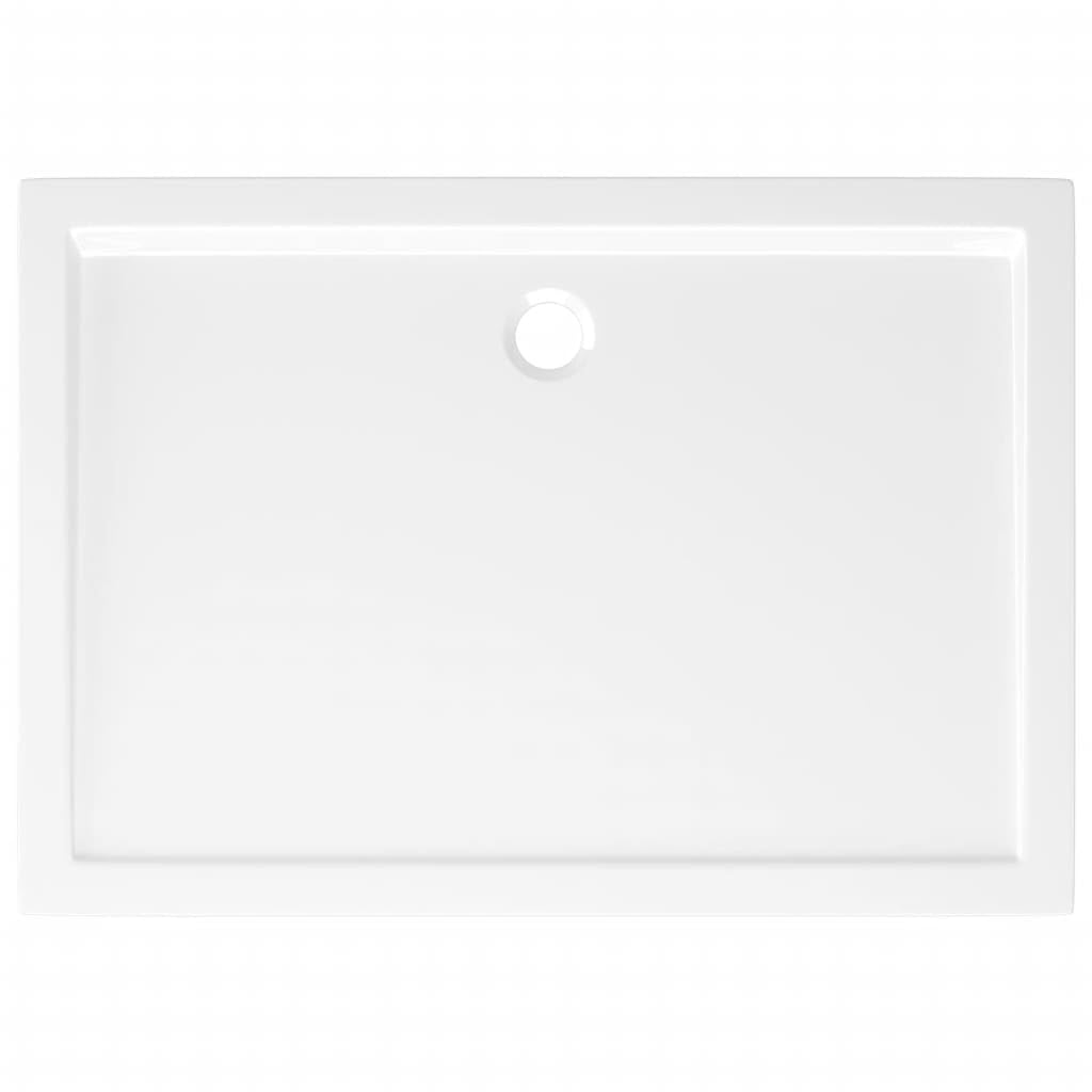 High-Gloss White ABS Rectangular Shower Base Tray - 27.6