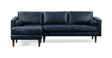 Napa Left Facing Sectional Sofa - Modern L-Shaped Couch with Reversible Chaise, Soft Fabric Upholstery for Living Room, Family Room & Home Theater Comfort