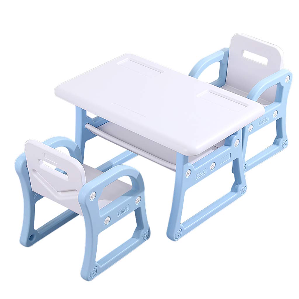 Milisome Adjustable Height Kids Table and Chair Set for 1-2 Children - Rectangle Study & Play Furniture for Boys & Girls - Perfect for Game Rooms, Bedrooms, and Preschool Learning Spaces