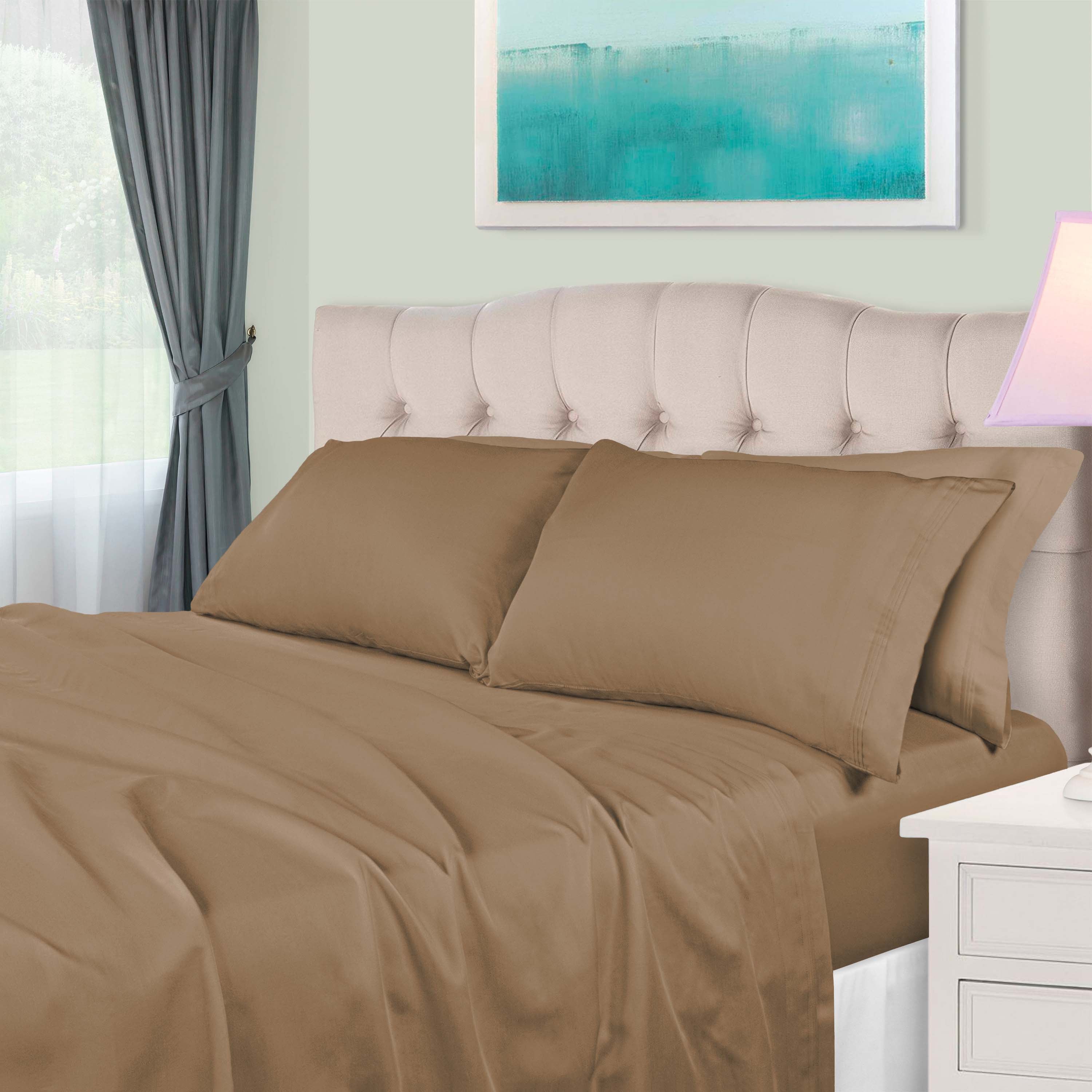 Premium 650 Thread Count Egyptian Cotton Sheet Set - Eco-Friendly, Breathable & Hypoallergenic - Perfect for Luxury Bedding & Hot Sleepers