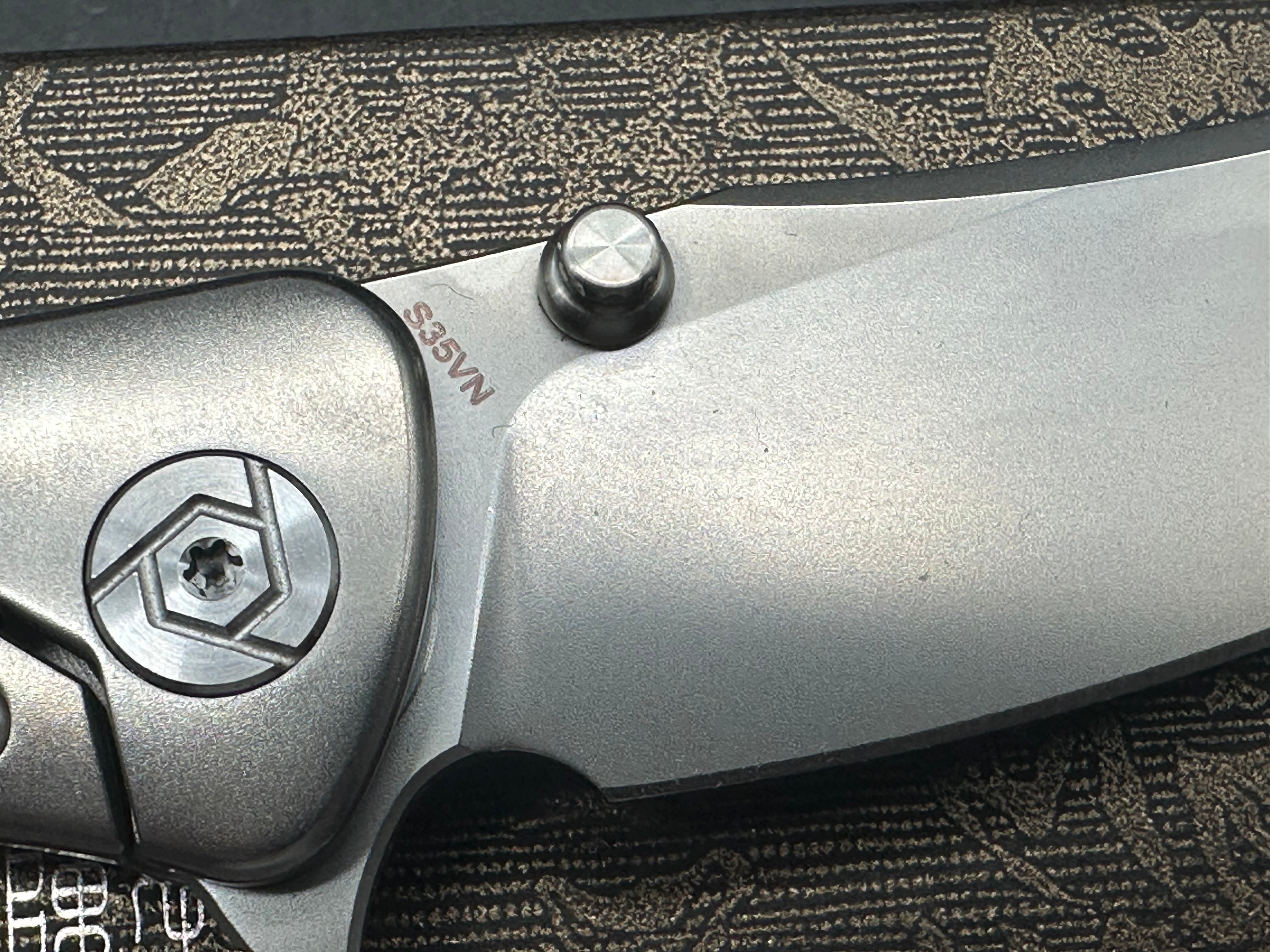 CH Knives Sultan Folding Knife - Grey Titanium Handle, S35VN Steel Plain Edge - EDC, Outdoor Camping, Survival & Tactical Use