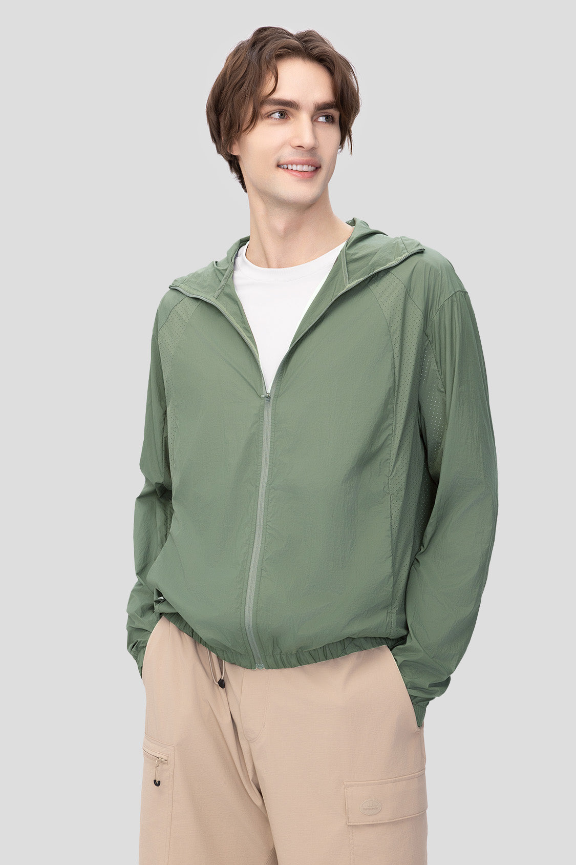 Men's Ultra Light Self Packable Sun Protection Shirt UPF50+ - Travel, Hiking & Outdoor Activities