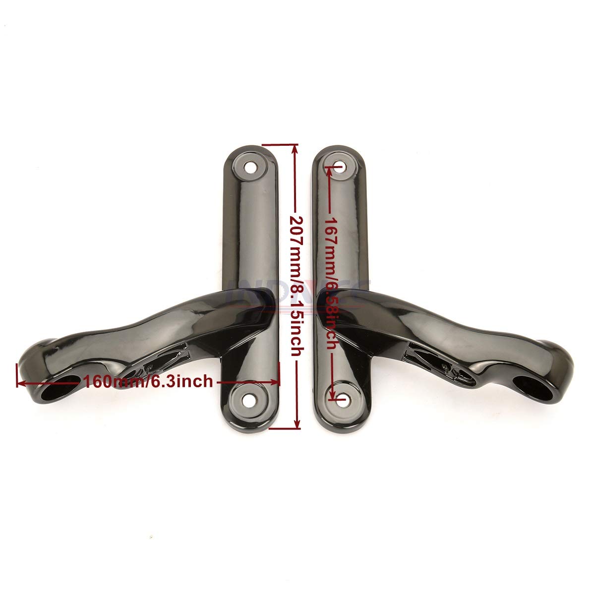 Custom Dynamics Motorcycle Fog Lights & Auxiliary Spotlights for Harley Davidson Touring Models - Gloss Black Brackets for Street Glide FLHX - Enhanced Visibility for Night Riding & Foggy Conditions