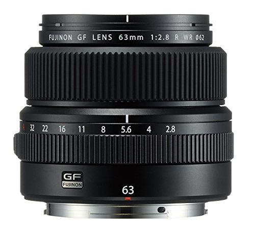 Fujinon GF 63mm F2.8 R WR Lens - Medium Format Prime Lens for Fujifilm GFX Cameras | Weather-Resistant & Sharp Optics for Portrait, Street & Landscape Photography