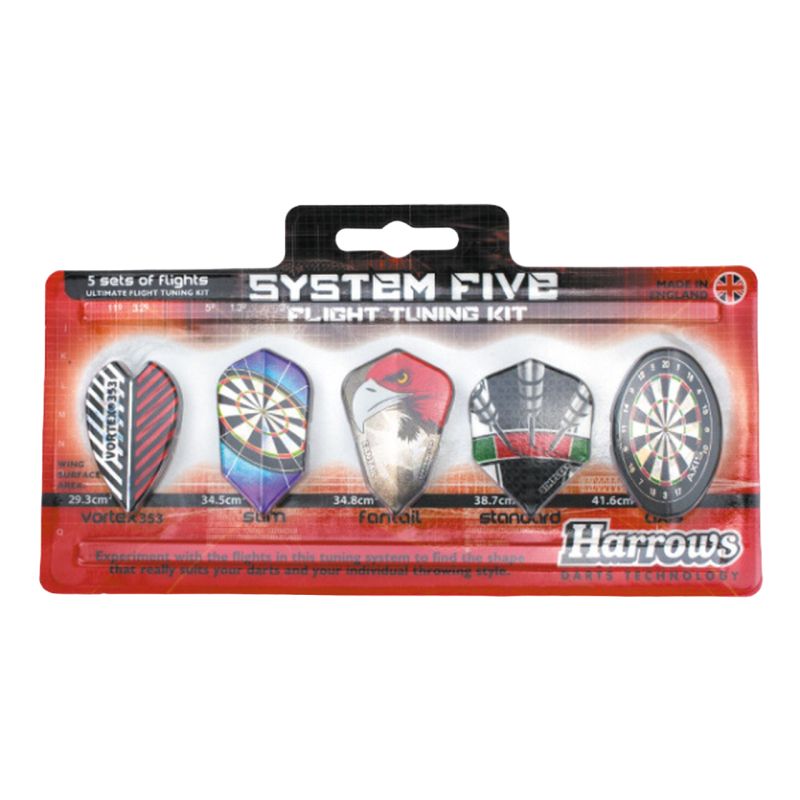Harrows Systems 5 Flights Pack - Premium Darts Flights for Professional Players | Perfect for Tournament Play & Practice Sessions