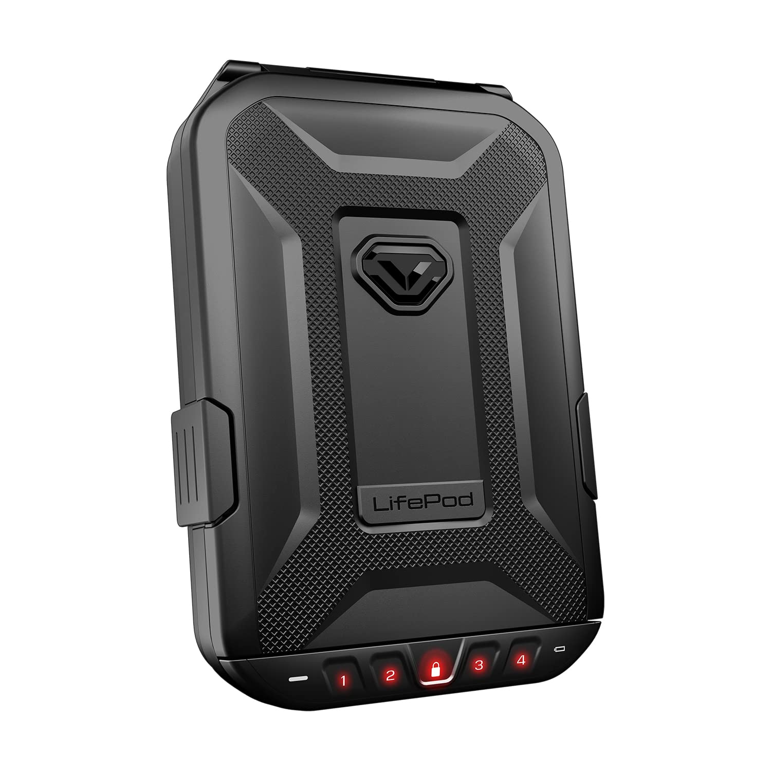 VAULTEK LifePod Secure Waterproof Travel Case - Electronic Lock Box with Backlit Keypad | Portable Handgun Safe & Travel Organizer | Perfect for Air Travel, Camping & Home Security (Covert Black X)