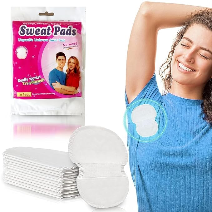 Veniza Disposable Underarm Sweat Pads - Highly Absorbent Cotton Pads for Men & Women | Invisible Shoulder Strap | Anti-Allergic & Antibacterial | Odor Control | Unisex Protection for Workouts, Office & Daily Activities