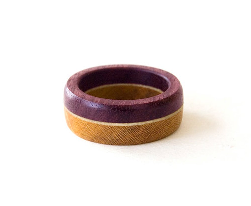 Handmade Wooden Wedding Rings for Men & Women - Natural Wood Band, Custom Engraved Jewelry - Perfect Anniversary Gift & Unique Eco-Friendly Jewelry for Couples