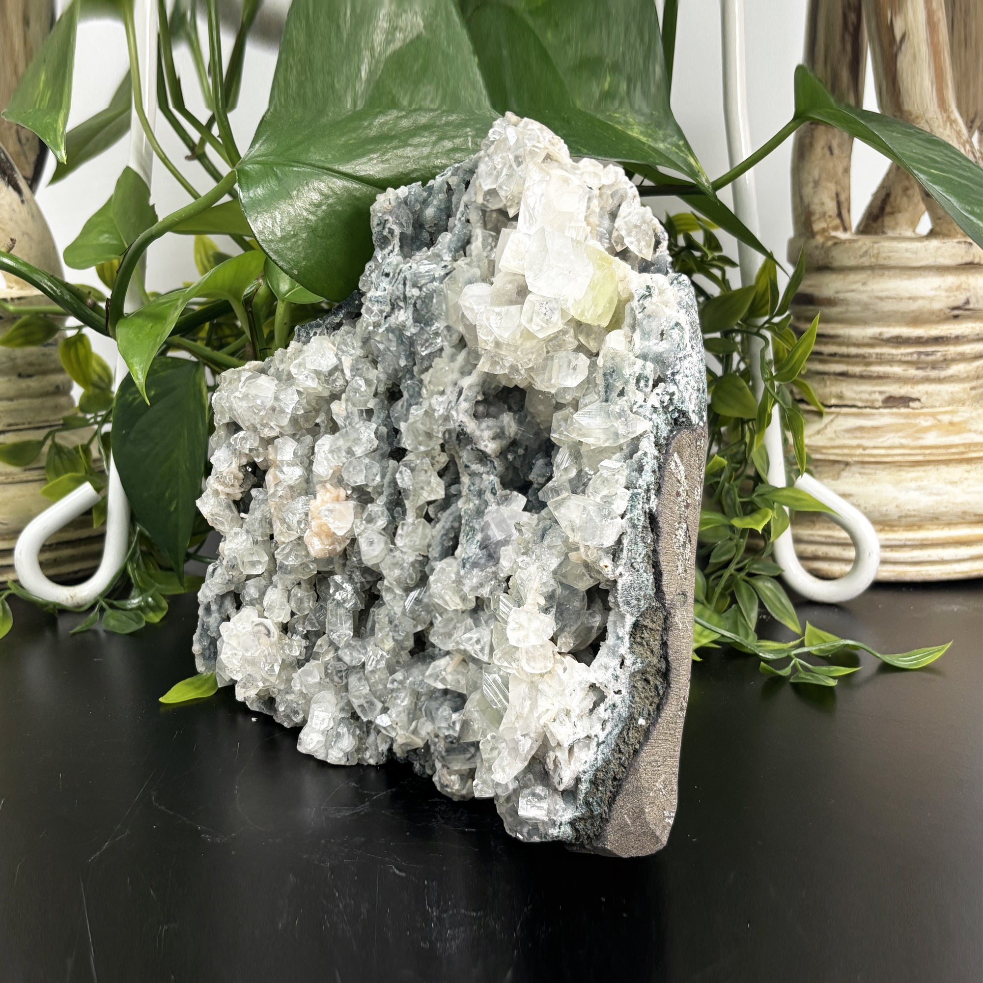 Natural Chalcedony Apophyllite Stilbite Crystal Specimen - Rare Healing Stone for Meditation, Chakra Balancing & Energy Work | Spiritual Growth, Home Decor & Gift Idea | RMI735