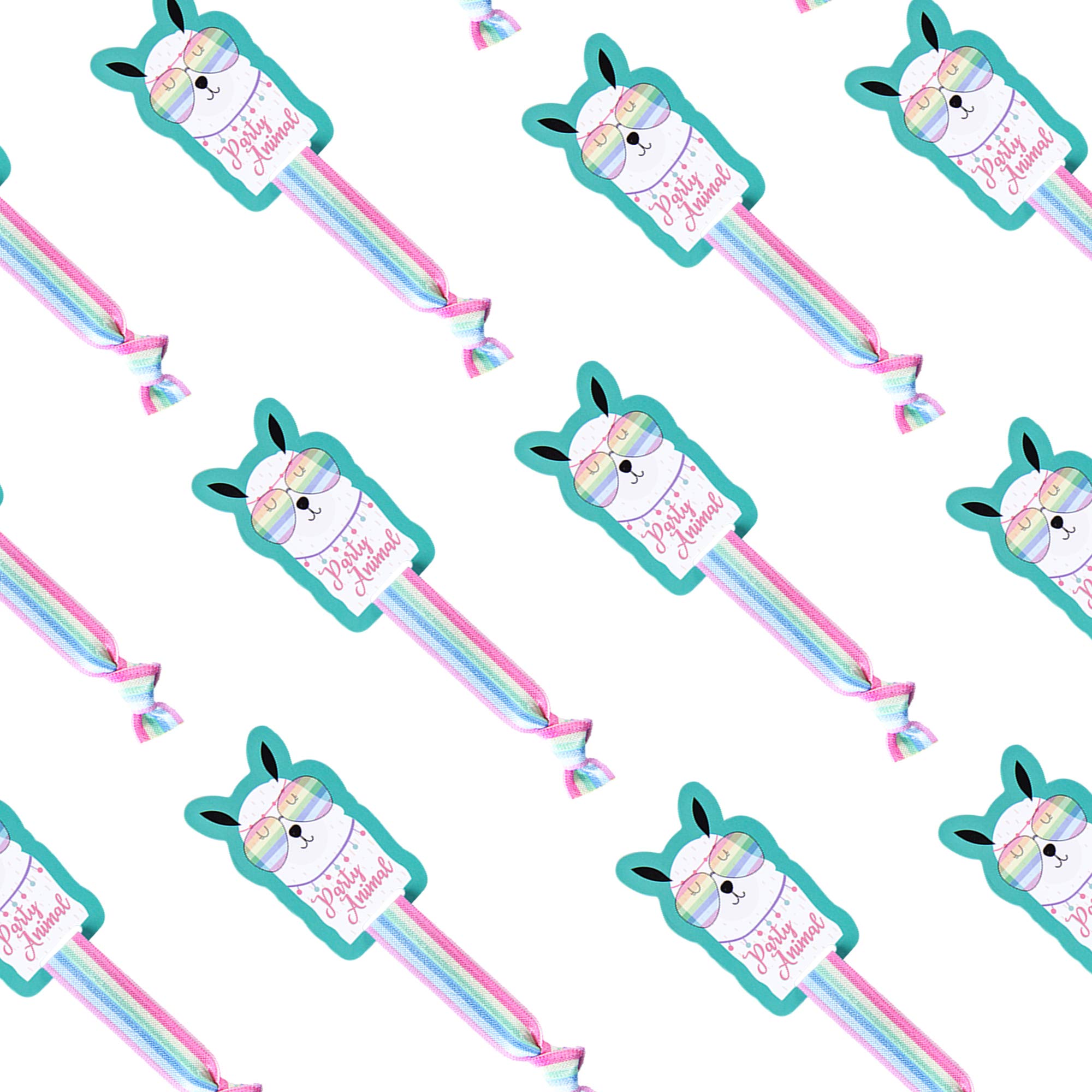 POP FIZZ DESIGNS Llama Hair Ties for Girls - 12 Pack Colorful Stretchy Hair Accessories for Kids & Teens | Llama Themed Party Decorations, Bachelorette Party Favors | Perfect for School, Birthdays & Festive Events