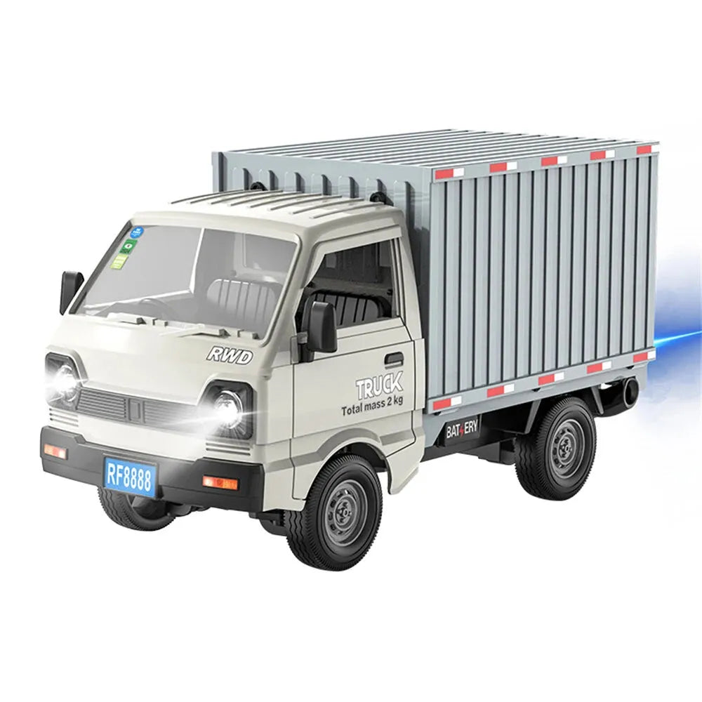 KFPLAN KF21 1/16 Scale 2.4GHz 2WD Remote Control RC Van Toy with LED Lights & Spray Function - Ready-to-Run (RTR) for Kids | Outdoor Play, Birthday Gifts, Racing Fun