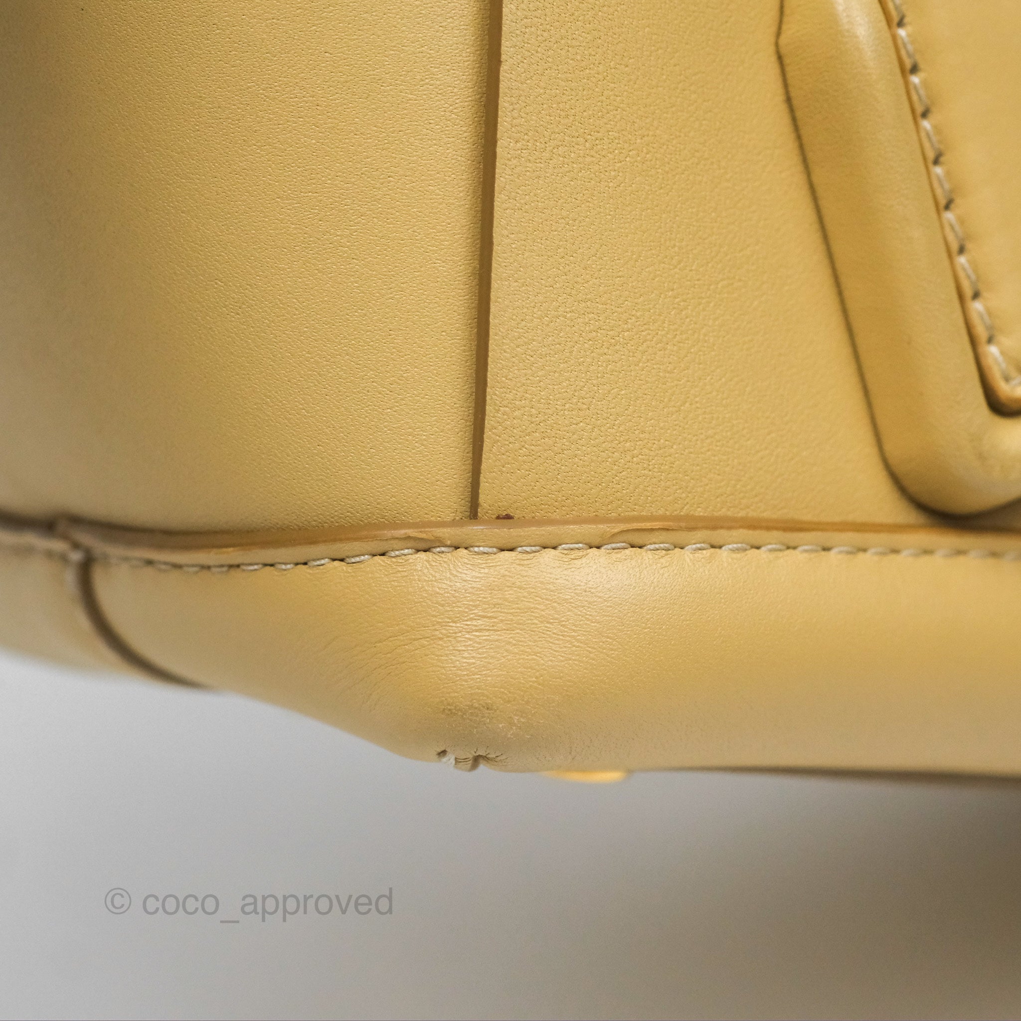 Bottega Veneta Arco Mini Intrecciato Textured Leather Tote Bag in Yellow | Luxury Designer Handbag for Women | Perfect for Work, Travel & Everyday Use