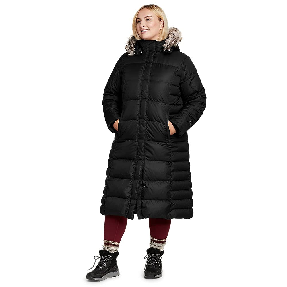 Eddie Bauer Women's Lodge Down Duffle Coat - Waterproof Winter Parka with Hood, Warm Insulated Puffer Jacket for Cold Weather - Perfect for Skiing, Snowboarding & Outdoor Adventures