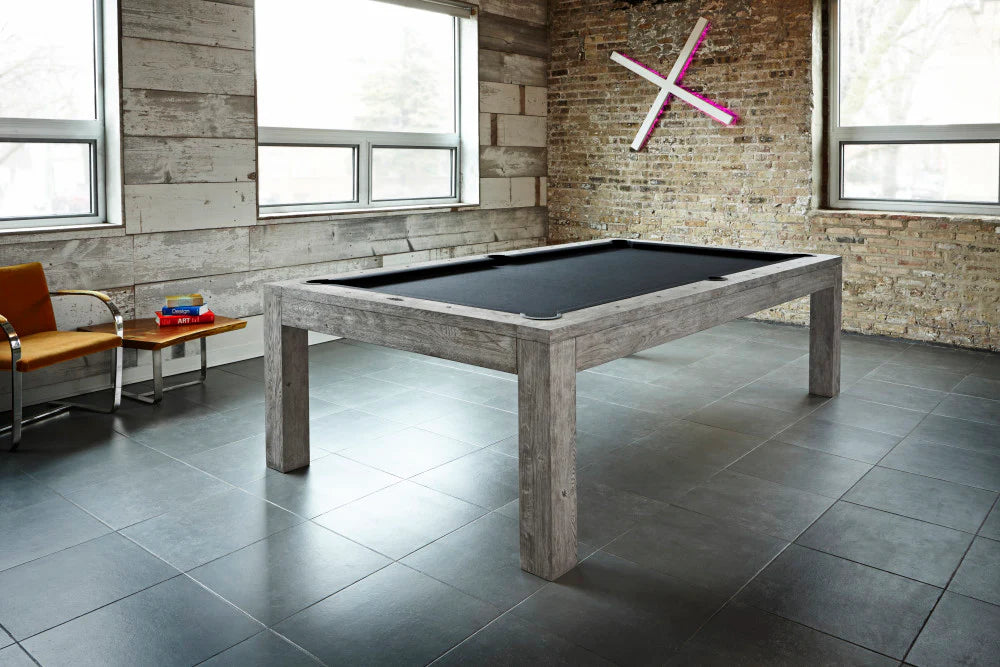 Brunswick Sanibel Pool Table - Rustic Grey Finish - Premium Billiards Game Table for Home, Bar, or Game Room Entertainment