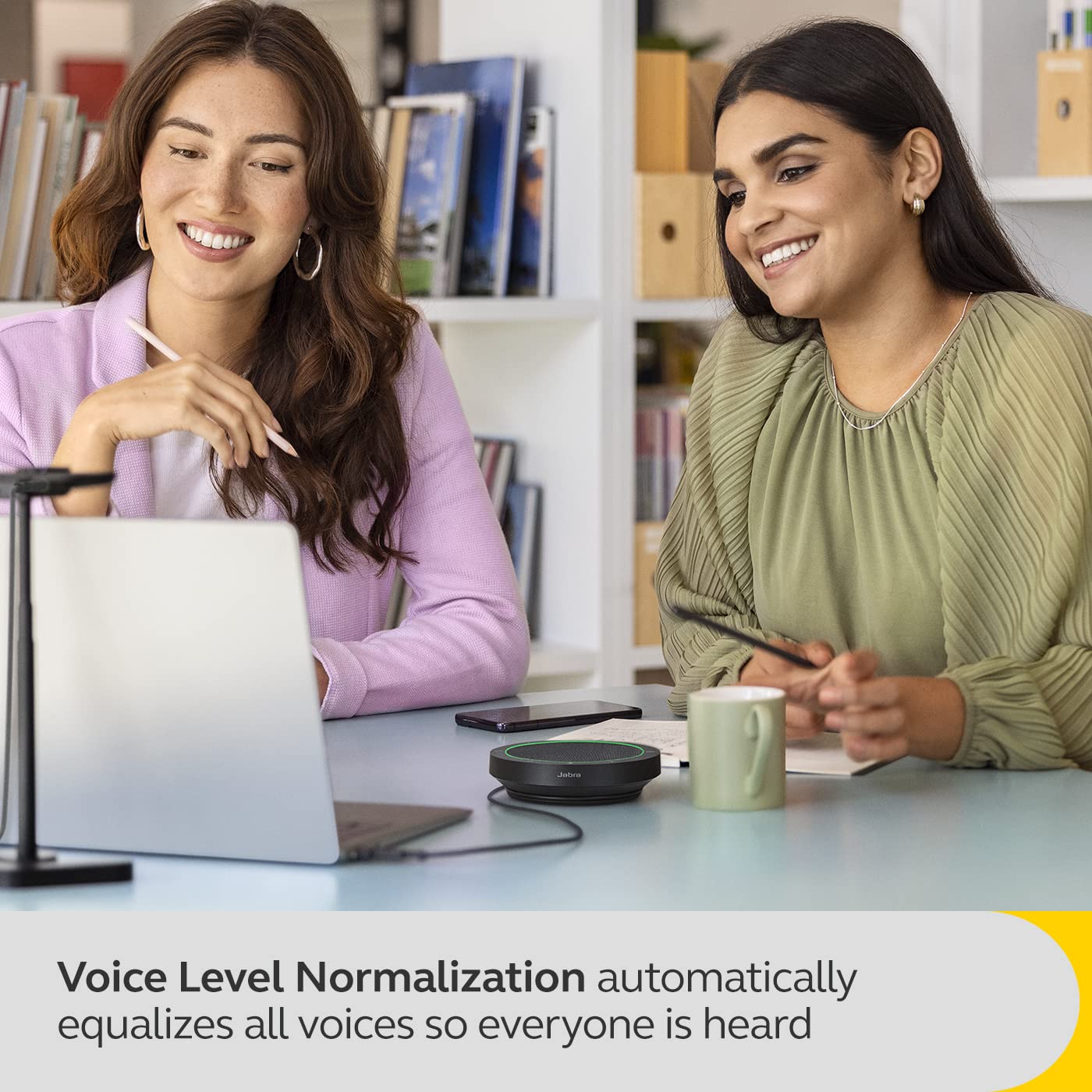 Jabra Speak2 40 Portable Speakerphone with 4 Noise-Cancelling Microphones, 50mm Full-Range Speaker & Wideband Audio - USB A/USB C Connectivity - Zoom & Google Meet Certified - Dark Grey - Perfect for Remote Work, Conference Calls & Home Office Meetings