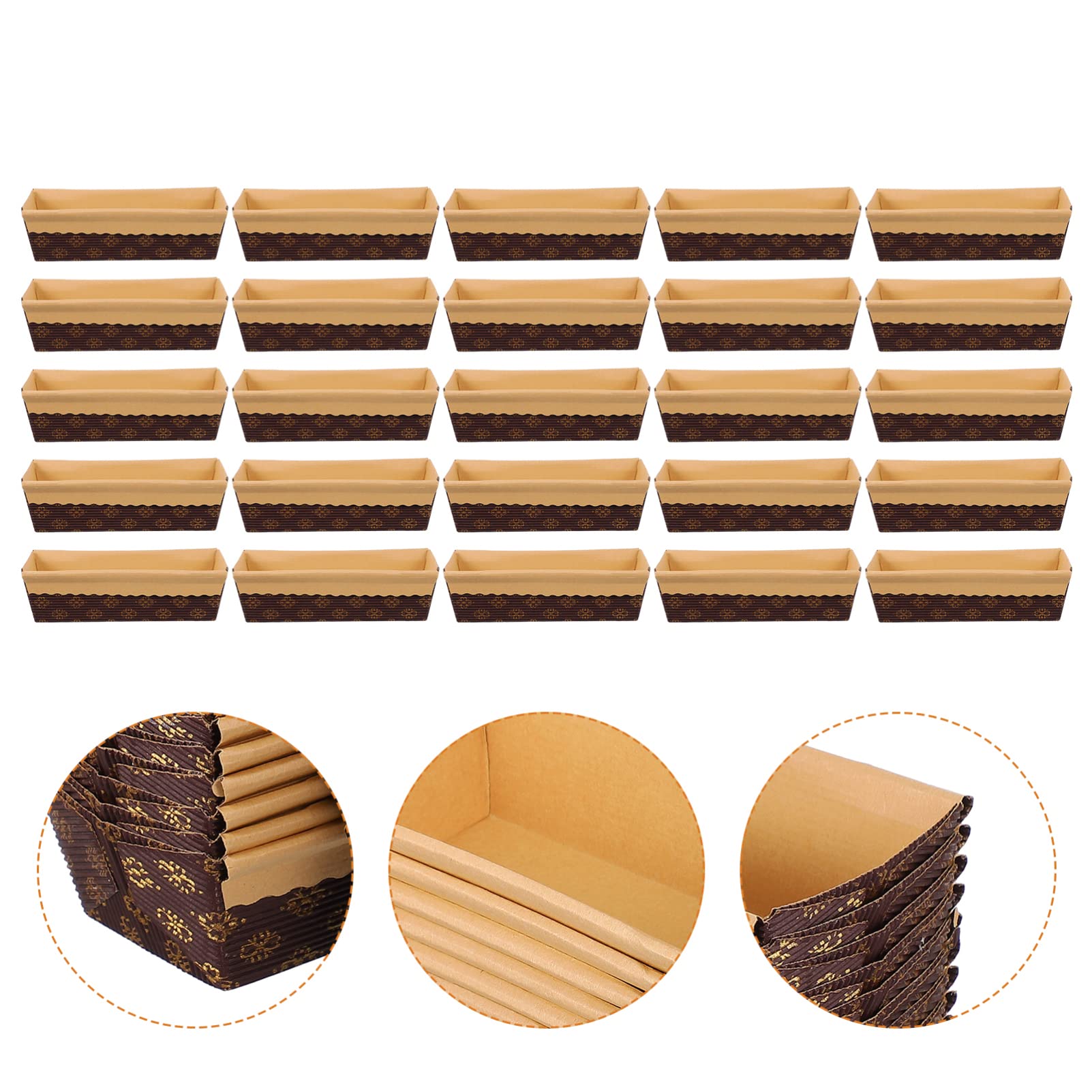 Alipis 25-Pack Disposable Corrugated Paper Bread Loaf Pans - Eco-Friendly Recyclable Baking Pans for Quick Bread, Pumpkin Bread & Pastries - Perfect for Home Baking, Bakery Shops & Holiday Treats