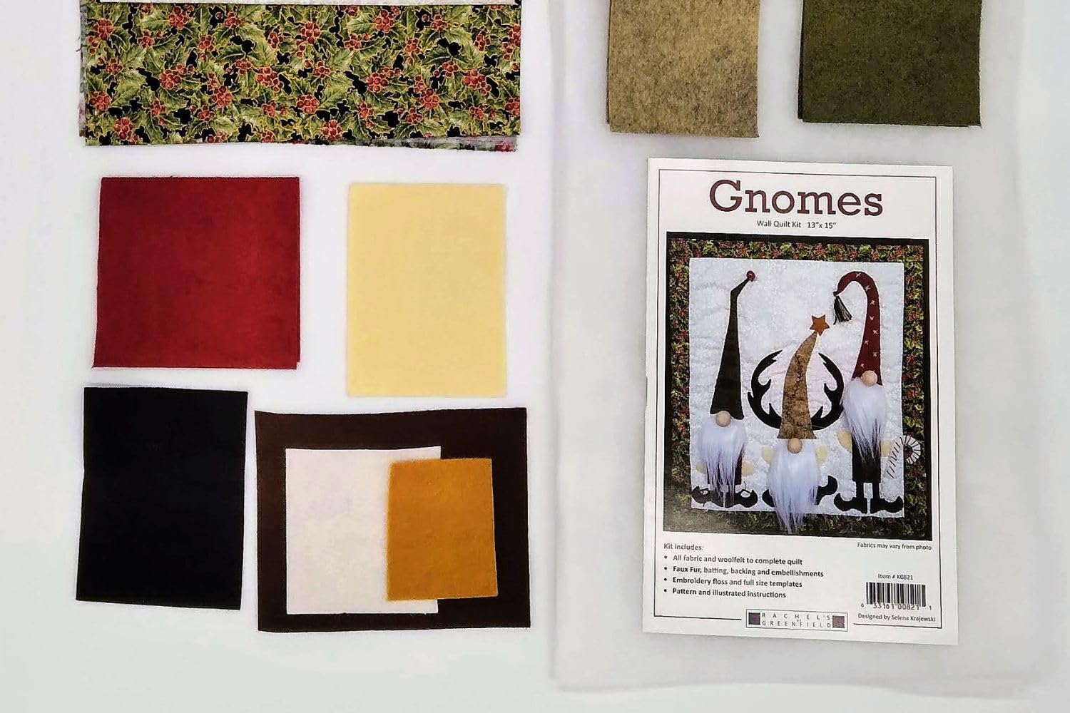 Rachel's of Greenfield Gnomes Wall Quilt Kit - 13