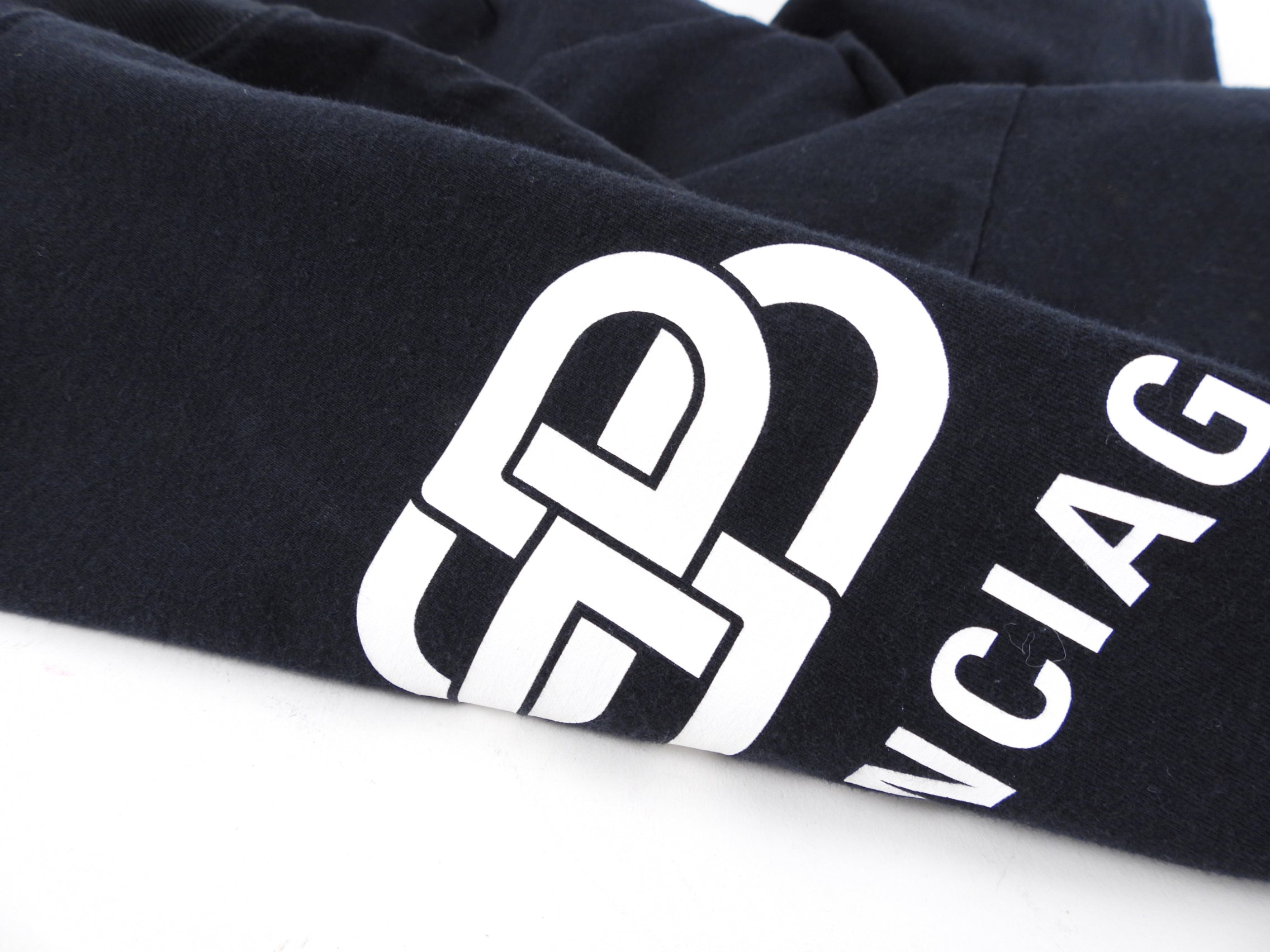 Balenciaga Black T-Shirt with White Interlocking BB Logo - Men's & Women's Casual Tee (S, M, L) | Streetwear Fashion, Everyday Wear, Luxury Brand Apparel