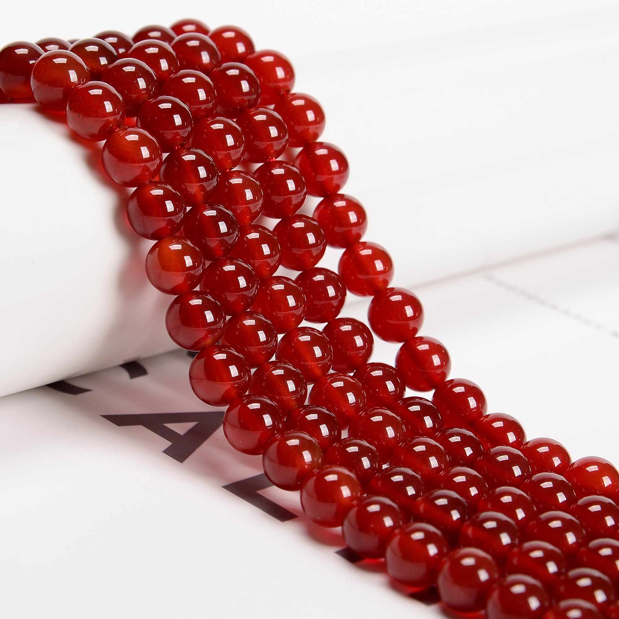 Natural Carnelian Smooth Round Beads - 4mm 6mm 8mm 10mm 12mm 15.5