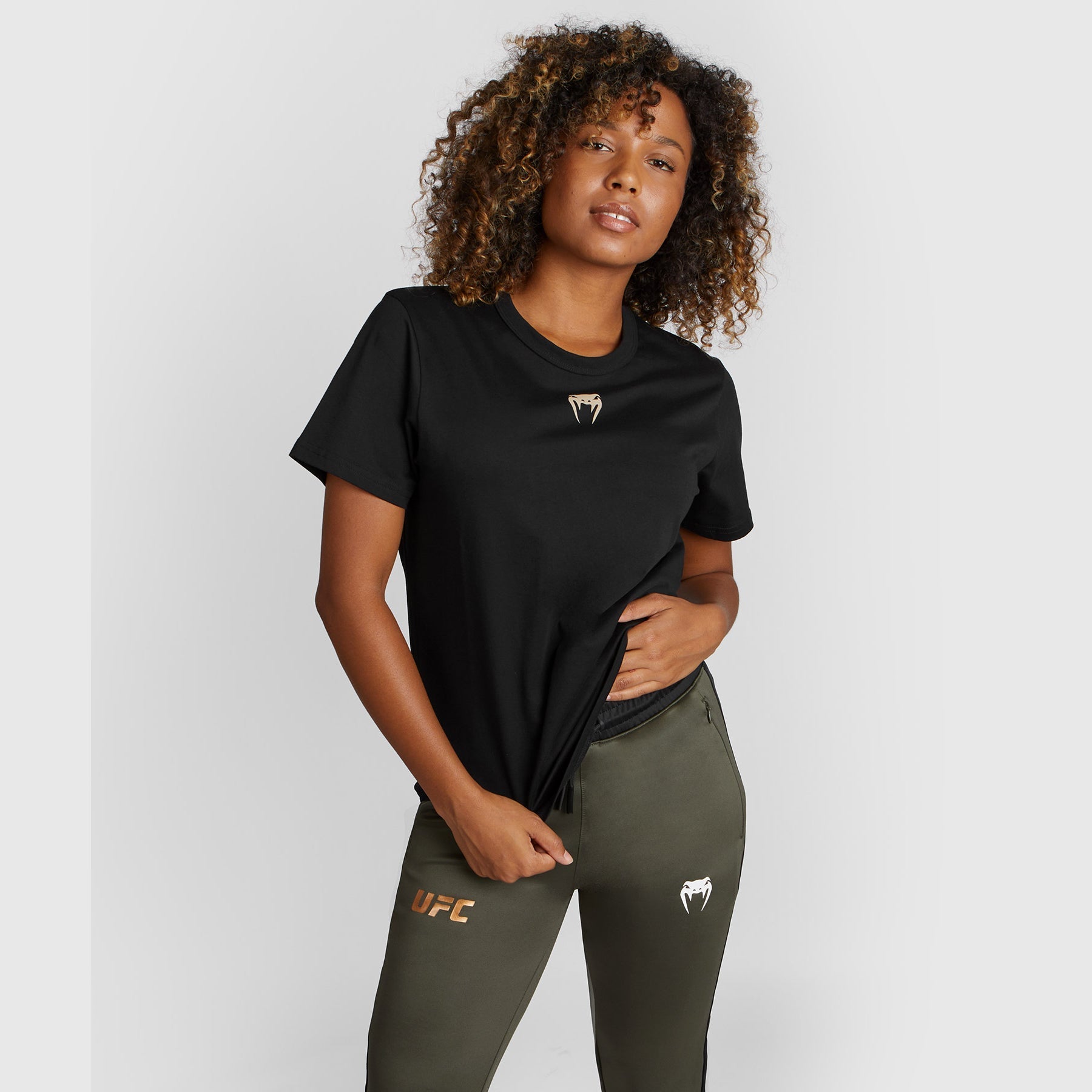 Venum UFC Adrenaline Fight Week Women's Short Sleeve Cotton T-Shirt - Black | MMA Training, Gym Workout & Casual Streetwear