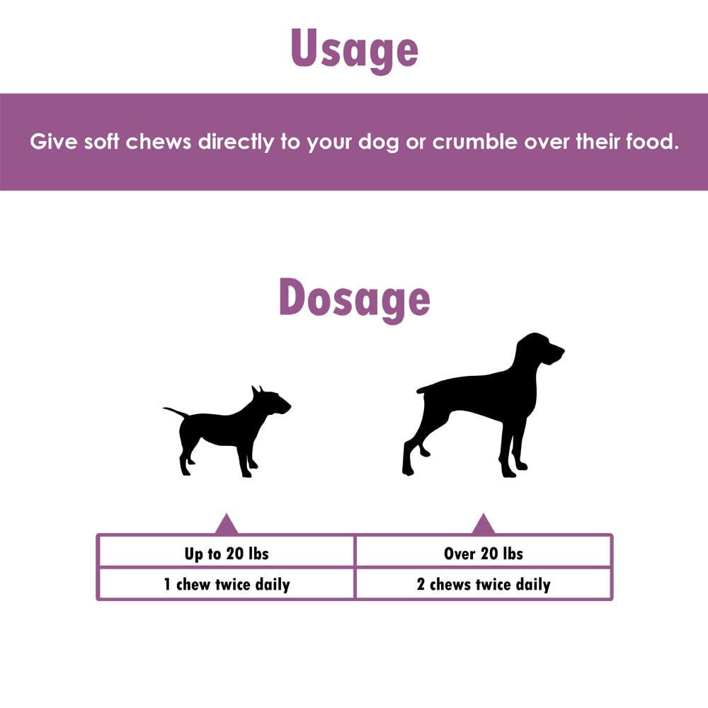 TranQuil-Chews for Dogs - Calming Soft Chews with Chamomile, L-Tryptophan & Melatonin - Stress & Anxiety Relief for Travel, Separation & Thunderstorms - 180 Count - Vet Recommended for Nervous Pups