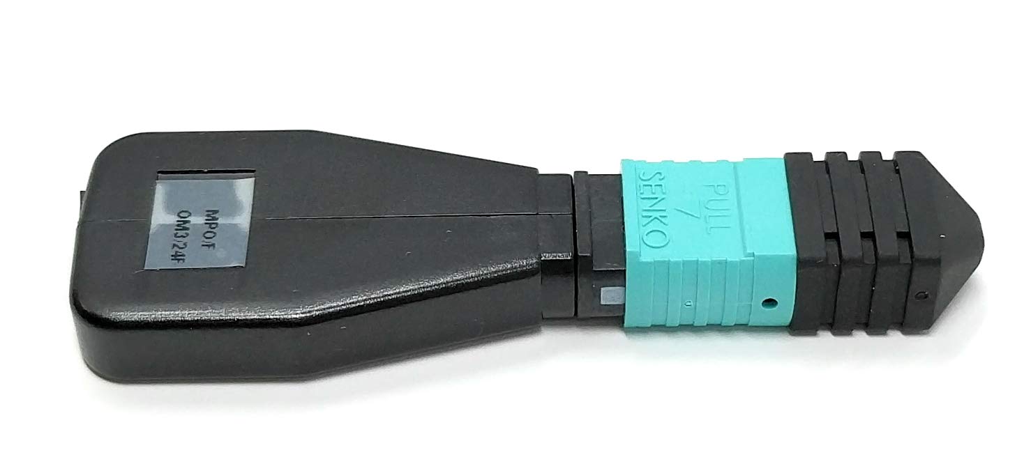 RiteAV MPO/MTP Loopback Adapter - OM3 Multimode 50/125μm 24 Fiber Female Connector - for Network Testing, Data Center & Fiber Optic Equipment Maintenance