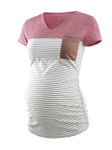 02-pink/White Grey Stripe