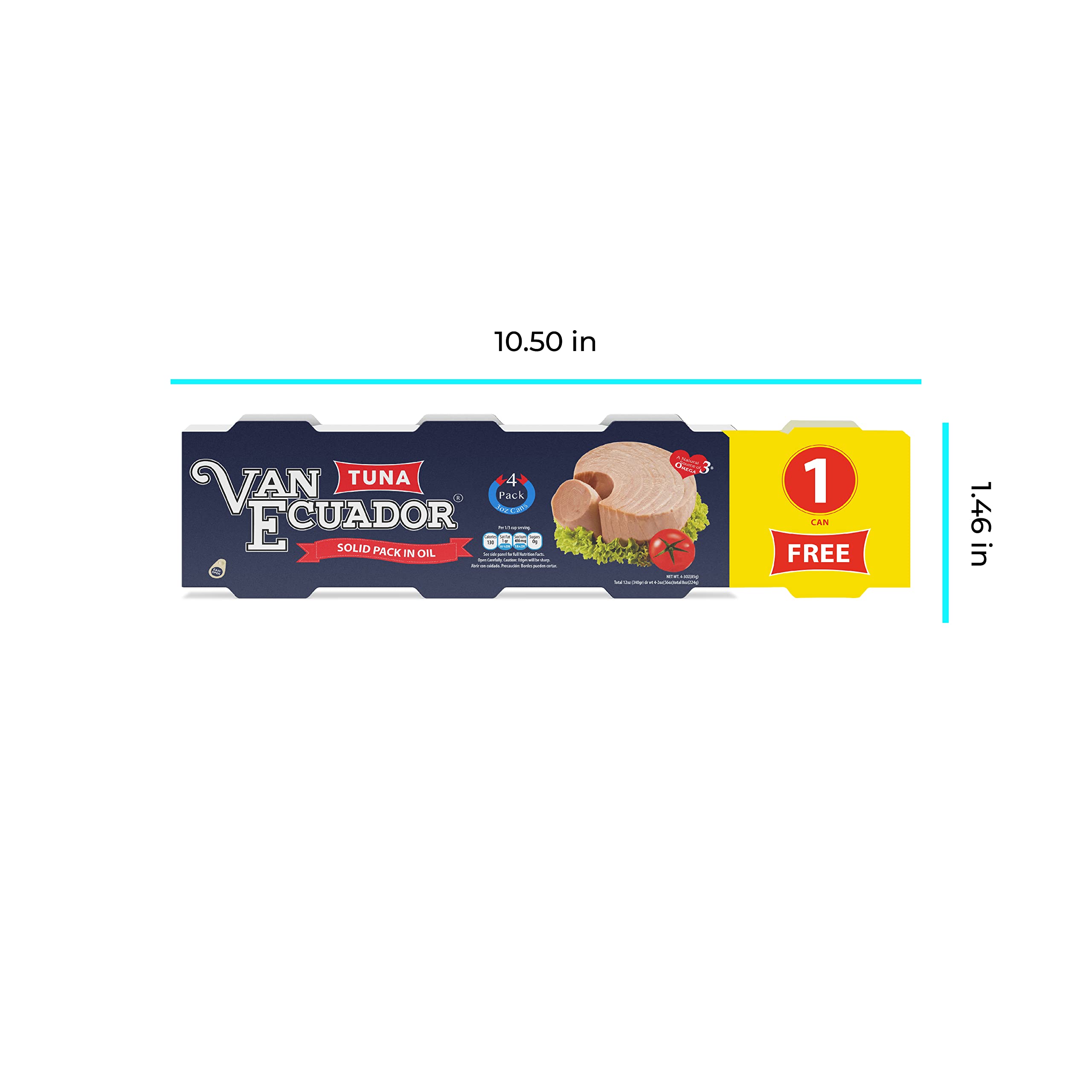 Premium Ecuadorian Tuna in Oil - 4 Cans x 3oz (6 Pack) | High-Quality Canned Tuna for Salads, Sandwiches & Quick Meals | Perfect for Camping, Emergency Food & Healthy Snacks