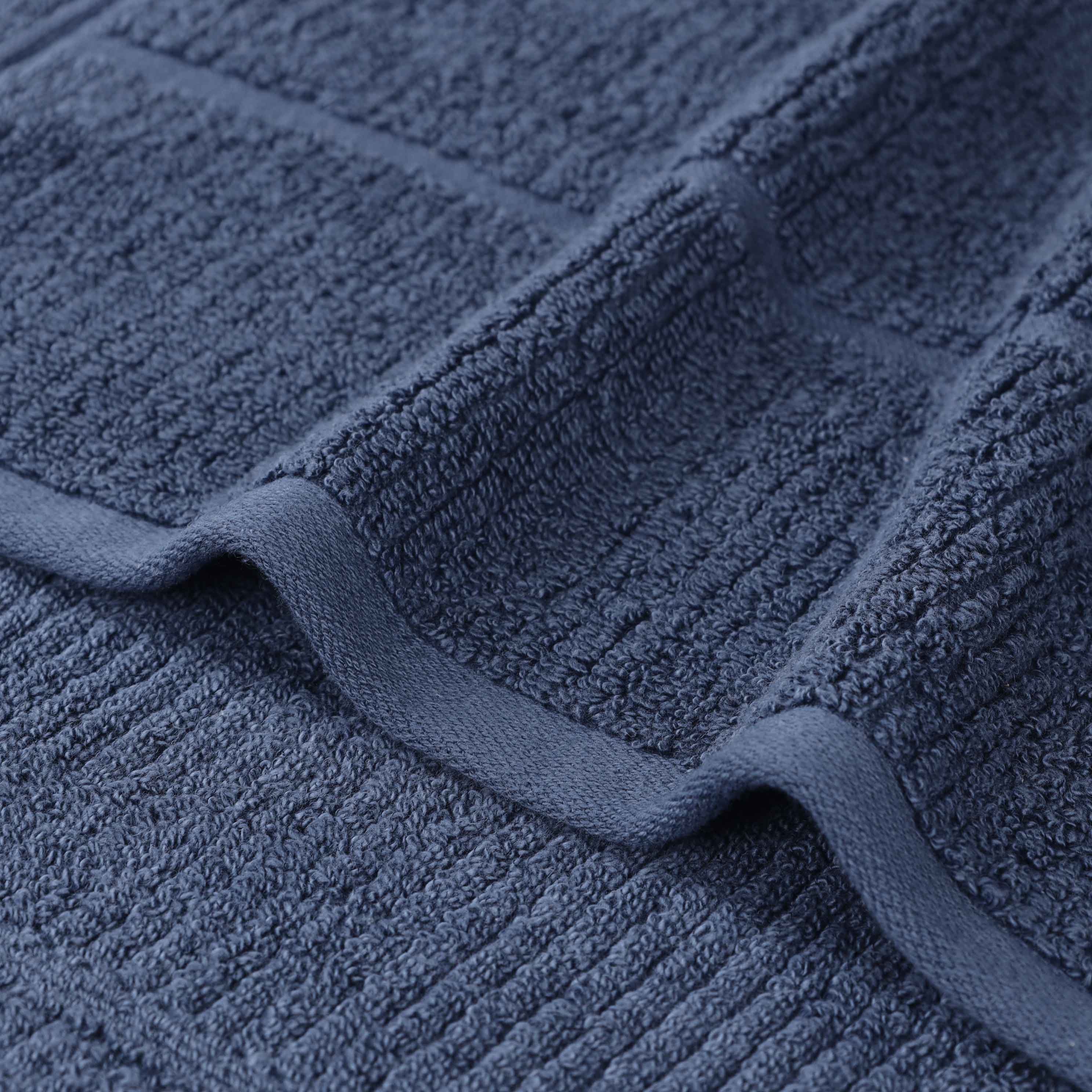 Milo Smart Twist Cotton Solid Ribbed Design Bath Sheets, Set of 2 - Ultra Soft & Absorbent Luxury Towels for Spa, Bathroom & Beach Use