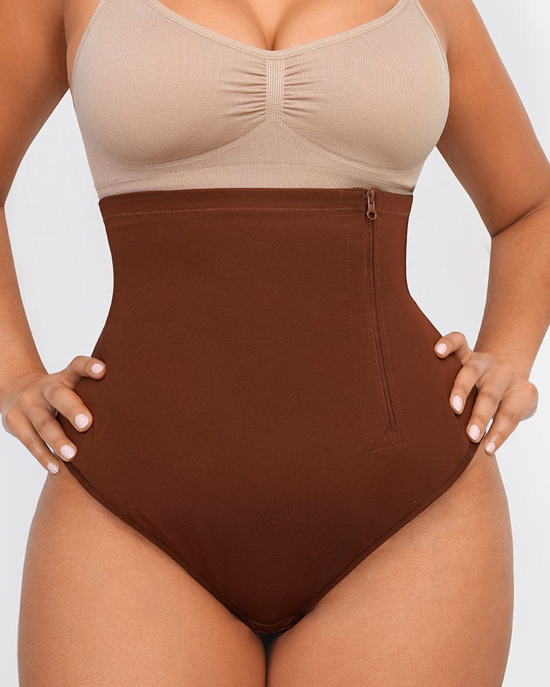 AirSlim® Side Zip Shaping Panty - High Waist Tummy Control Underwear for Women | Perfect for Workout, Yoga & Everyday Wear