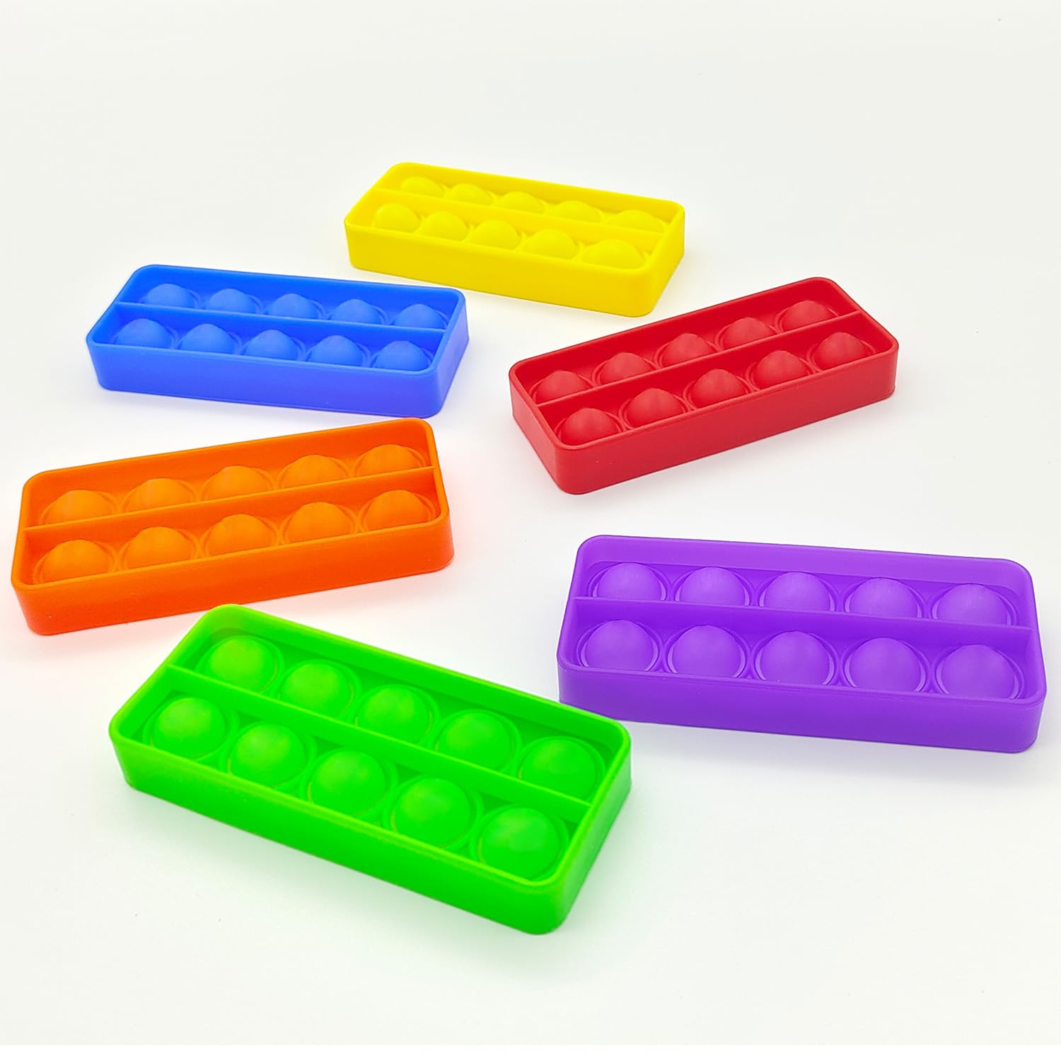 Ten Frame Pop Board - 6 Pack Montessori Math Counting Toy for Kids, Sensory Fidget Tools for Classroom, Quiet Bubble Poppers for Focus & Stress Relief - Perfect for Kindergarten Learning, ADHD & Autism Therapy