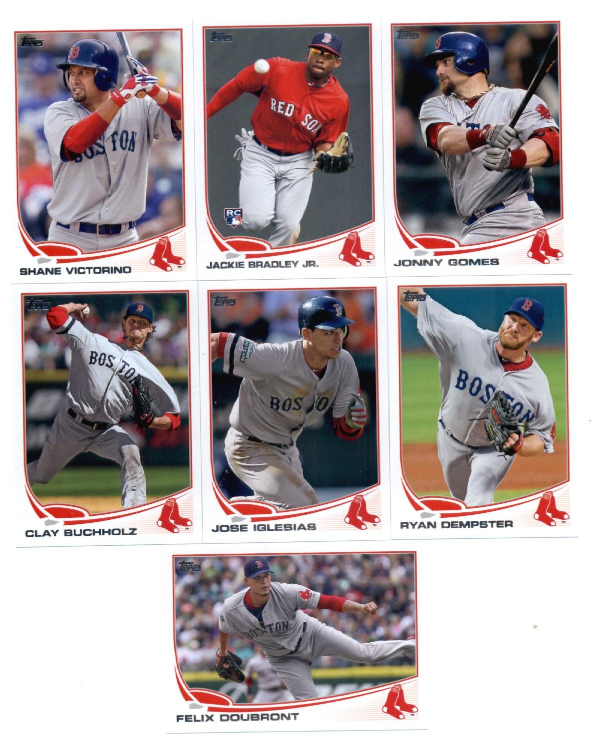 2013 Topps Boston Red Sox Complete Baseball Card Set - Series 1, Series 2 & Update Series (38 Cards) | MLB Collectibles for Fans & Sports Memorabilia Enthusiasts