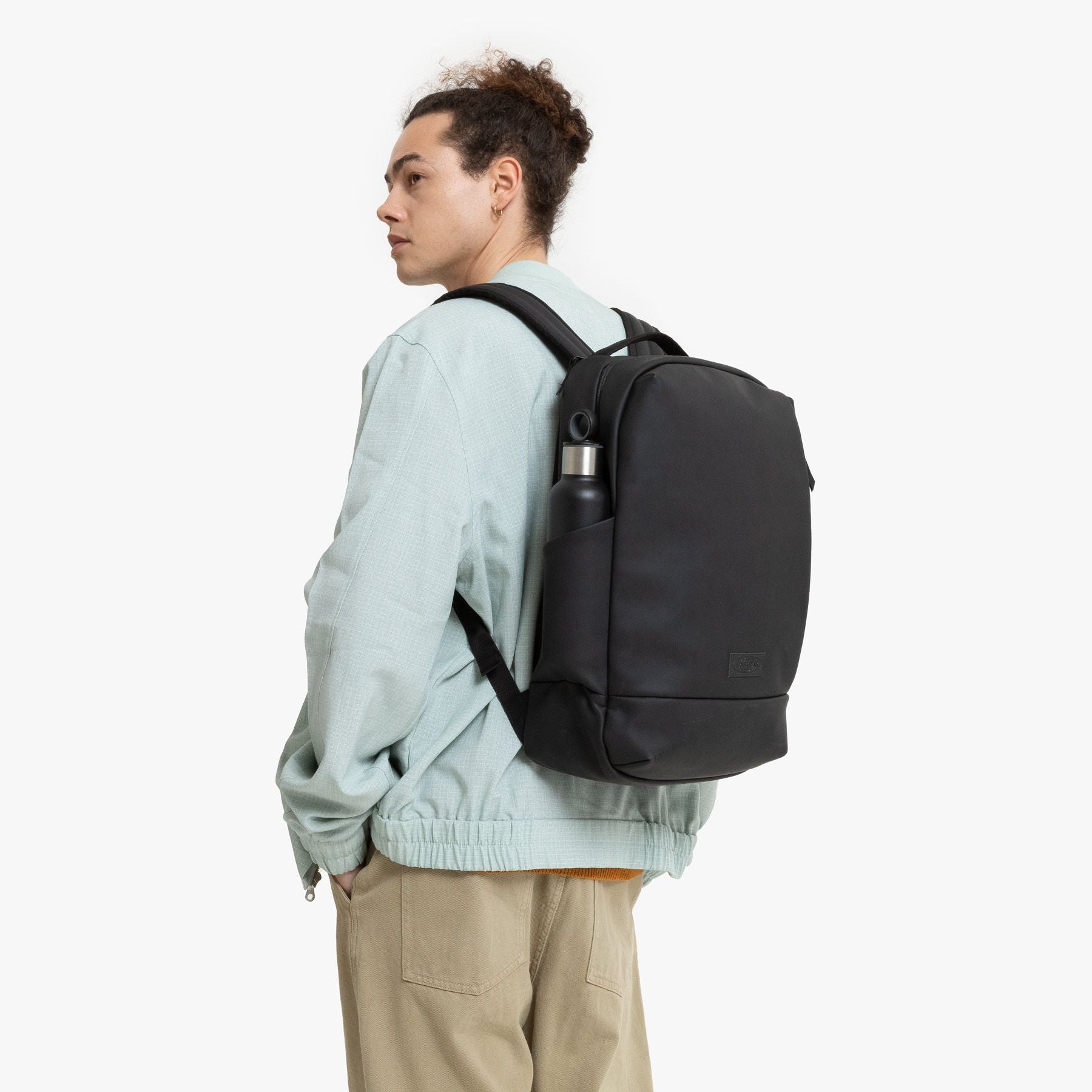 Eastpak Tecum F CNNCT F Backpack - Matte Black, Durable Laptop Backpack for School, College & Travel, Stylish & Water-Resistant