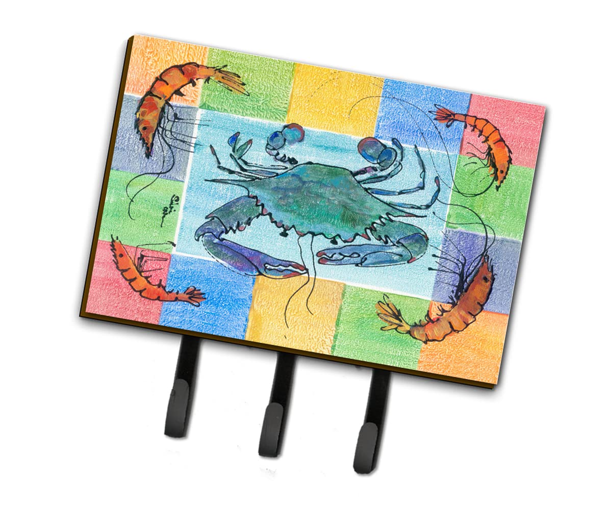 Caroline's Treasures 8040TH68 Decorative Crab Wall Hook - Key Holder, Coat Rack & Leash Organizer for Home, Kitchen, Entryway | Perfect for Hanging Keys, Towels, Aprons, Dog Leashes & More